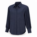 Tessa Pleated-Sleeve Shirt Jacket