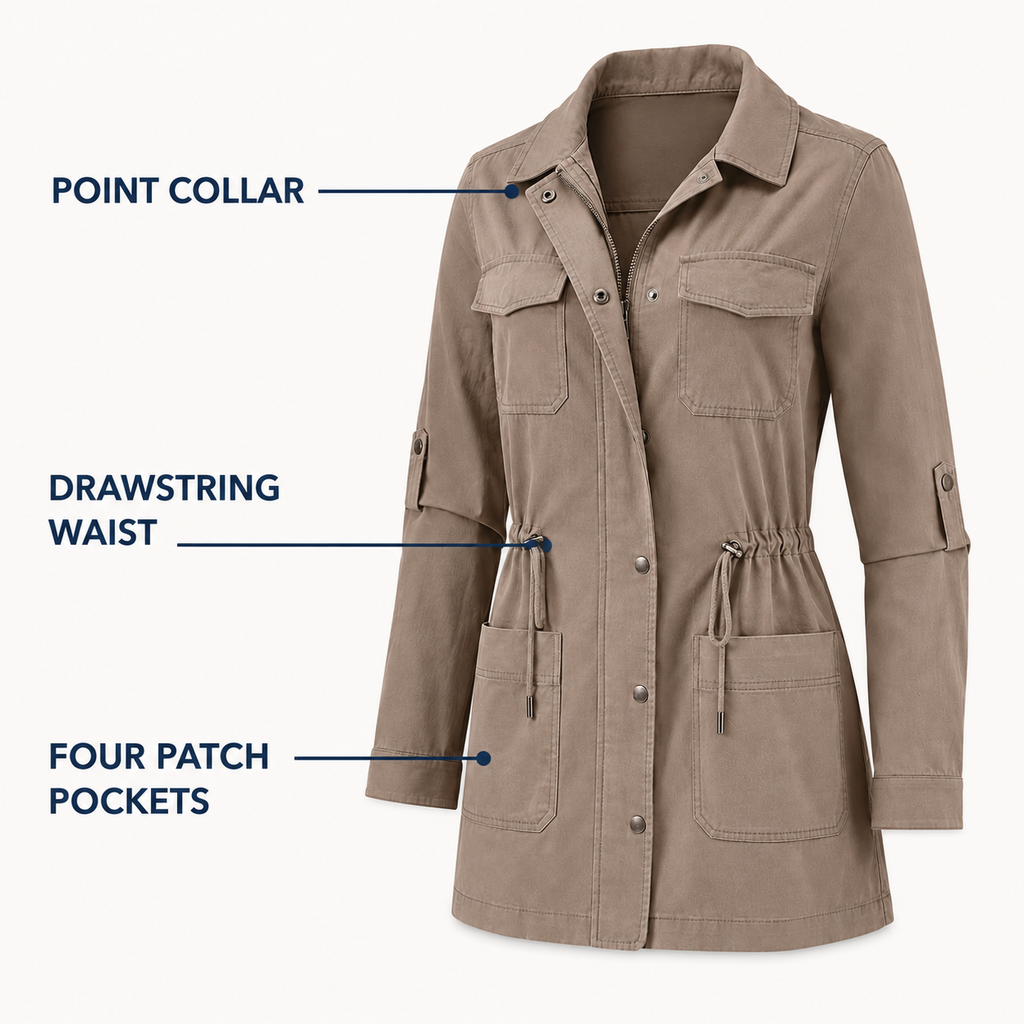 Maeve Drawstring Utility Jacket