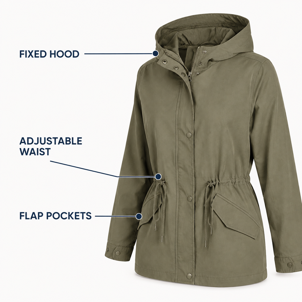 Avery Hooded Utility Jacket