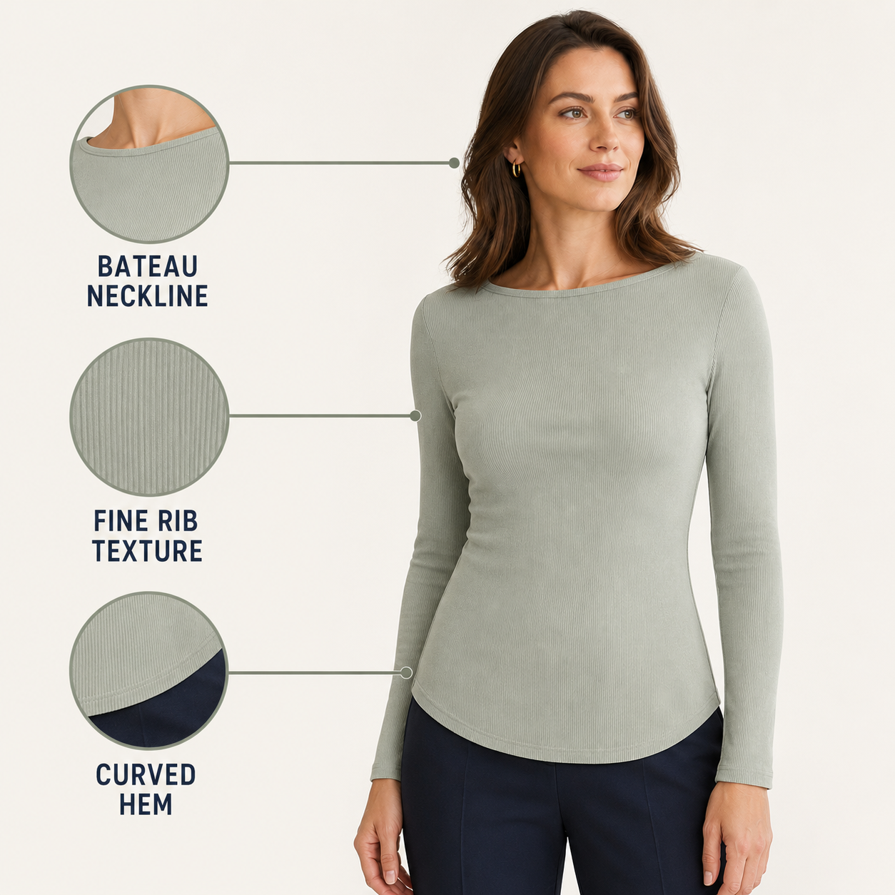 Willa Ribbed Layering Top