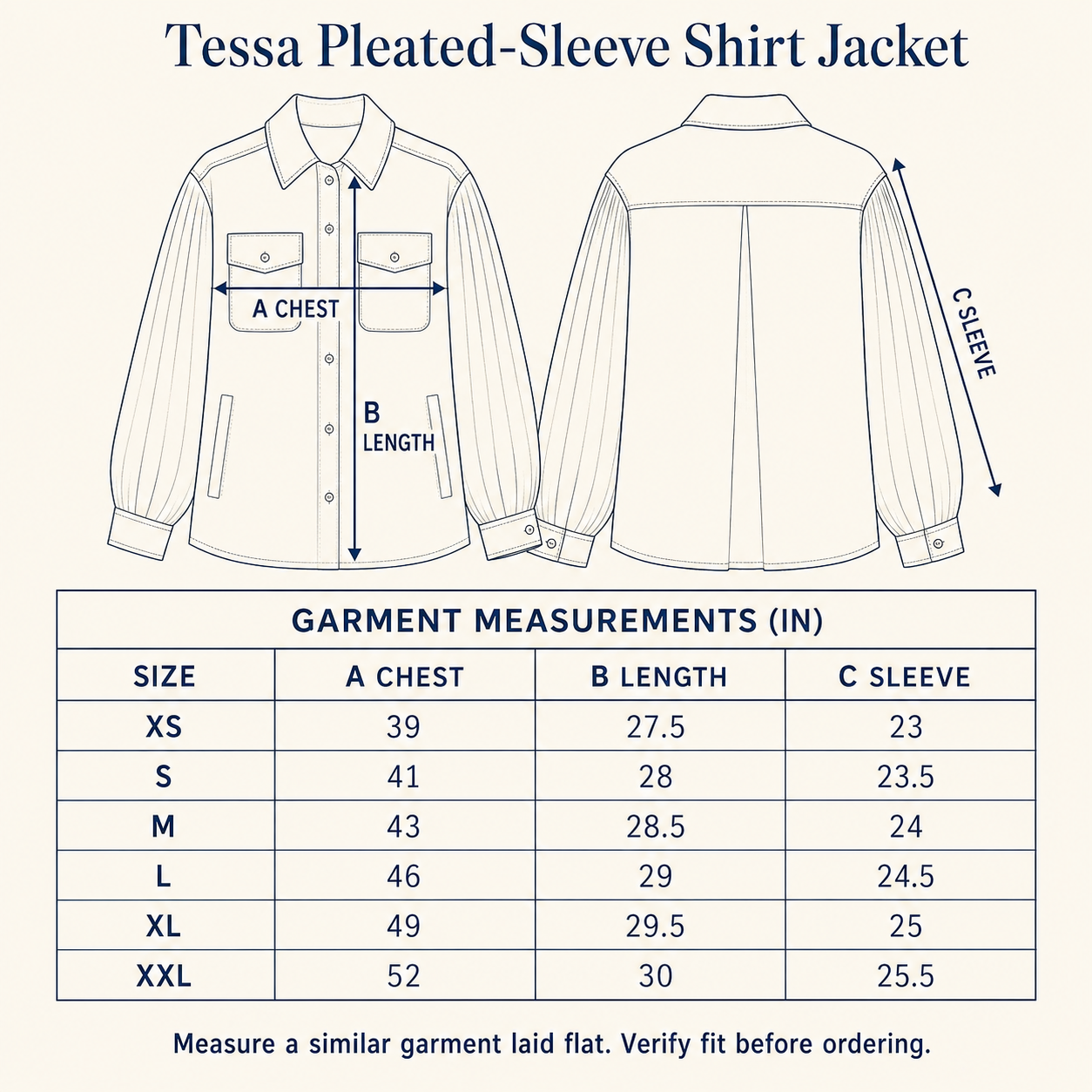 Tessa Pleated-Sleeve Shirt Jacket