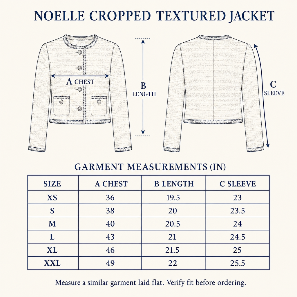 Noelle Cropped Textured Jacket