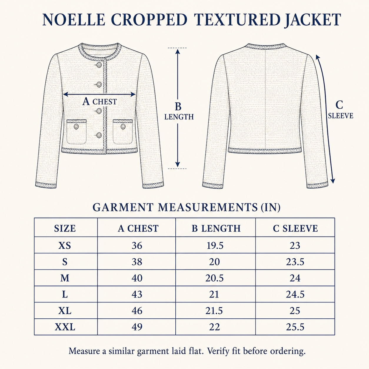 Noelle Cropped Textured Jacket