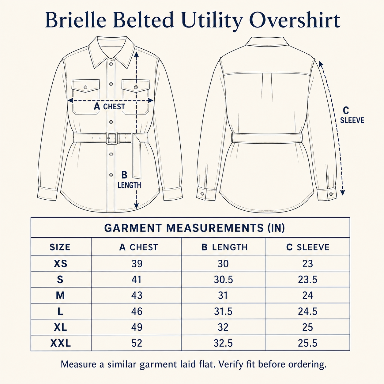 Brielle Belted Utility Overshirt