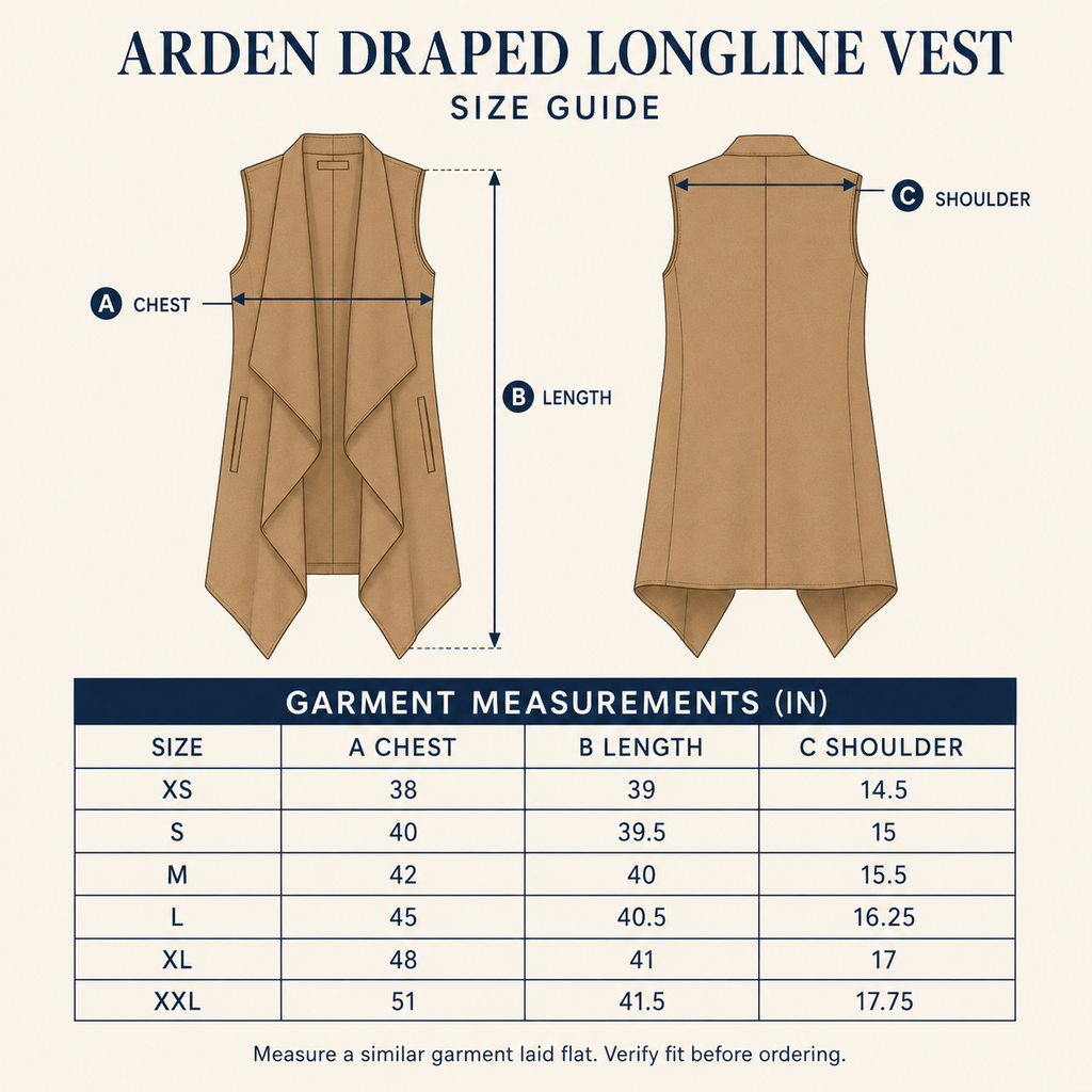 Arden Draped Longline Vest