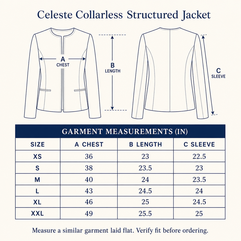 Celeste Collarless Structured Jacket