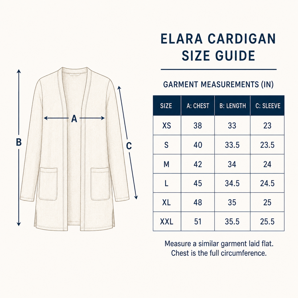 Elara Lightweight Open-Front Cardigan
