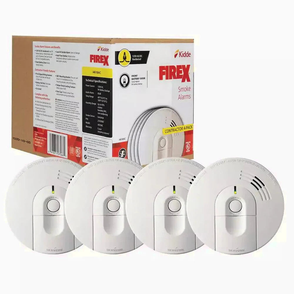 Firex Hardwired Ionization Smoke Detector 4-Pack - i4618