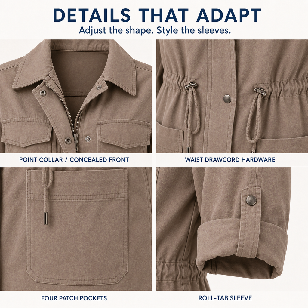 Maeve Drawstring Utility Jacket