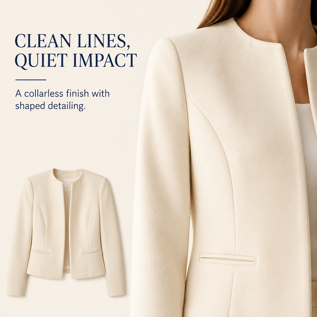 Celeste Collarless Structured Jacket