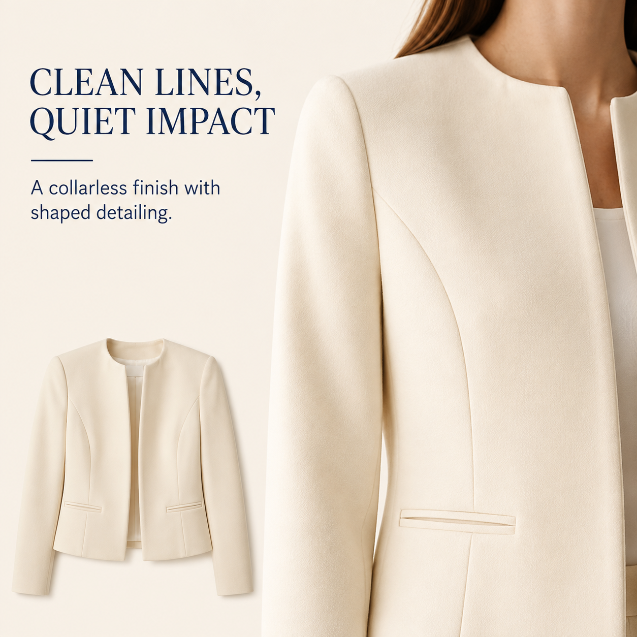 Celeste Collarless Structured Jacket