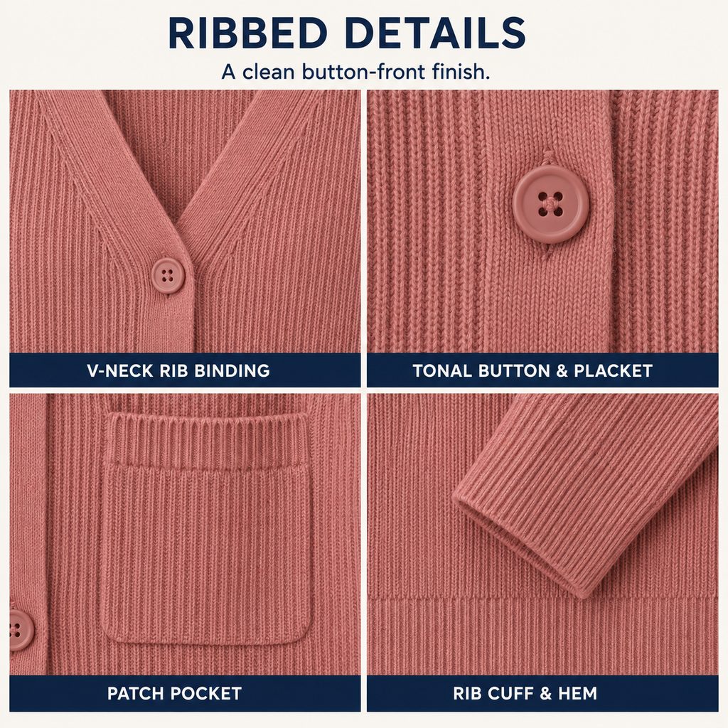 Maren Button-Front Knit Cardigan