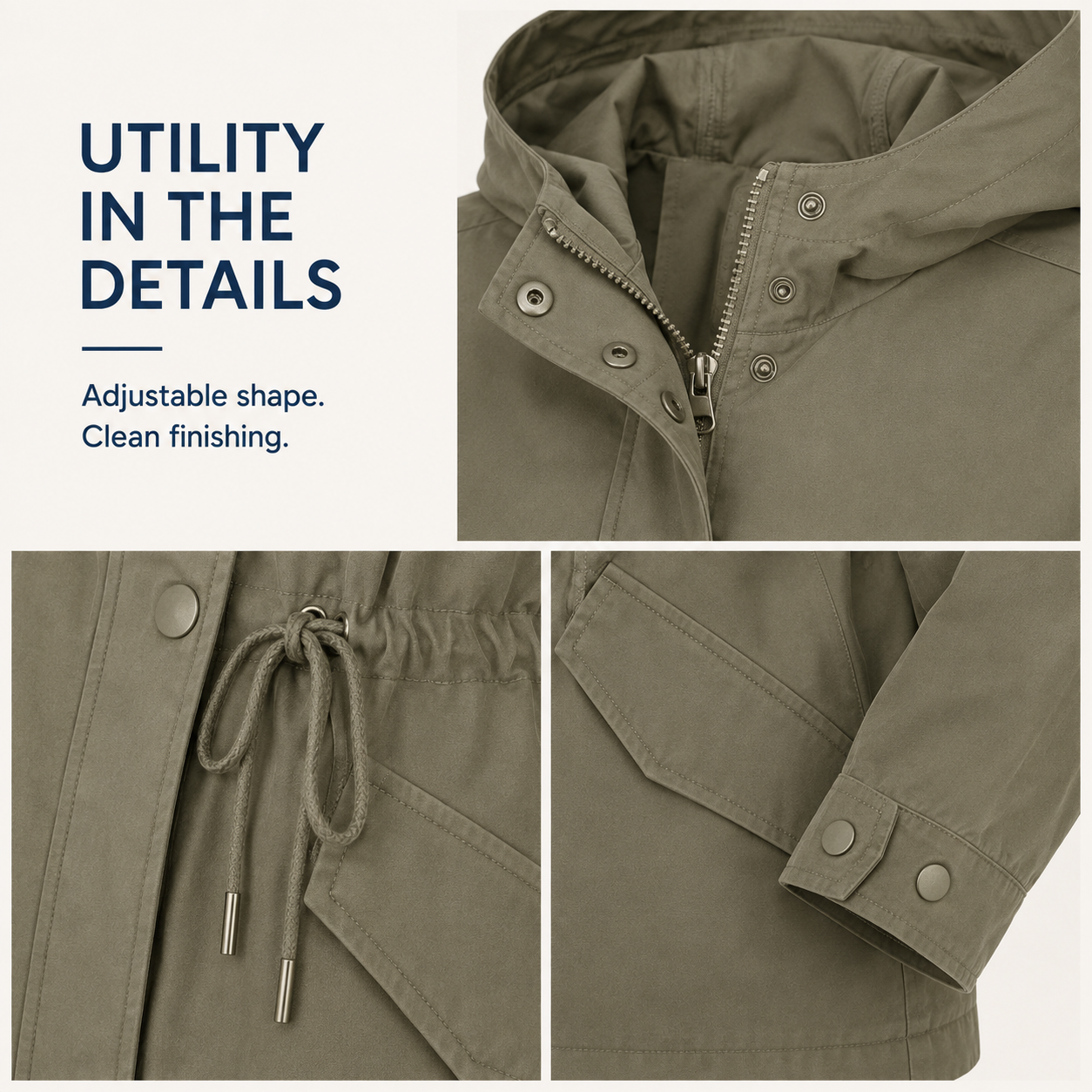 Avery Hooded Utility Jacket
