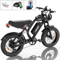 HiKeep Electric Mountain Bike, 20 inch Fat Tires, 48V 15Ah Battery - K6-L