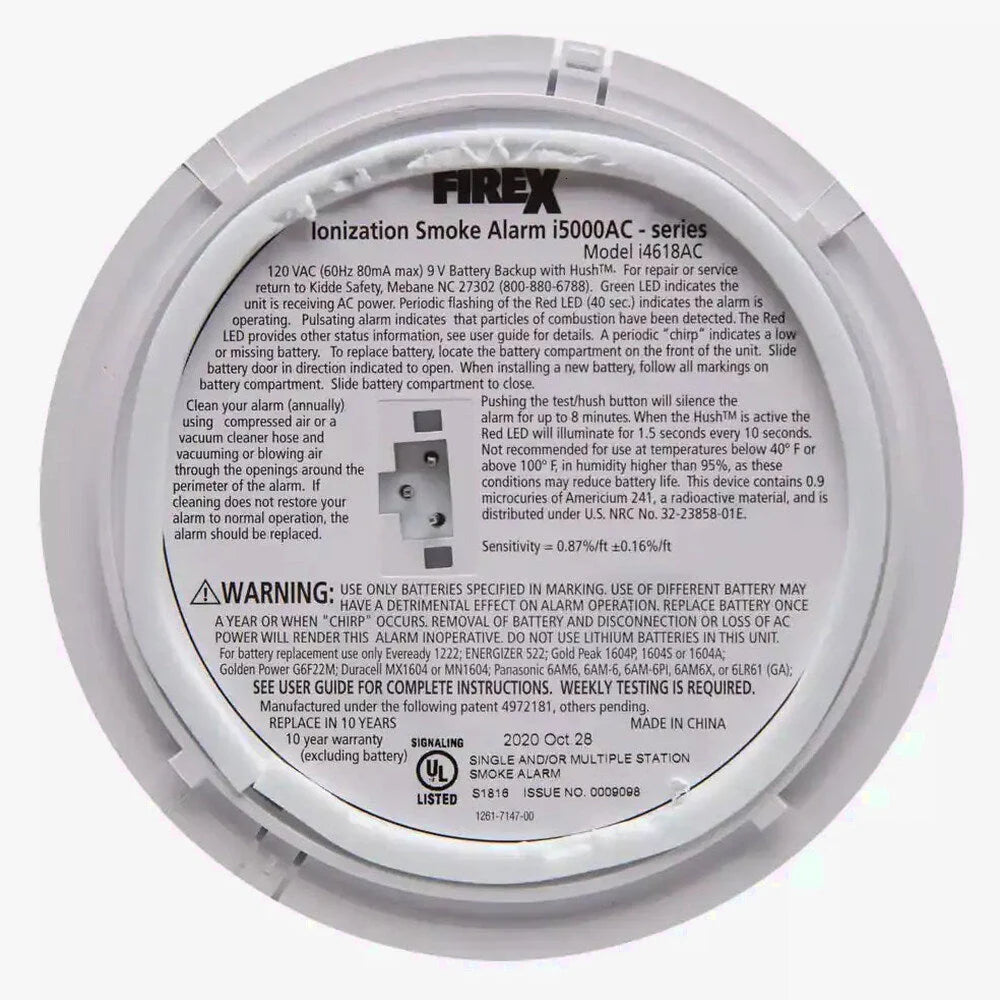 Firex Hardwired Ionization Smoke Detector 4-Pack - i4618