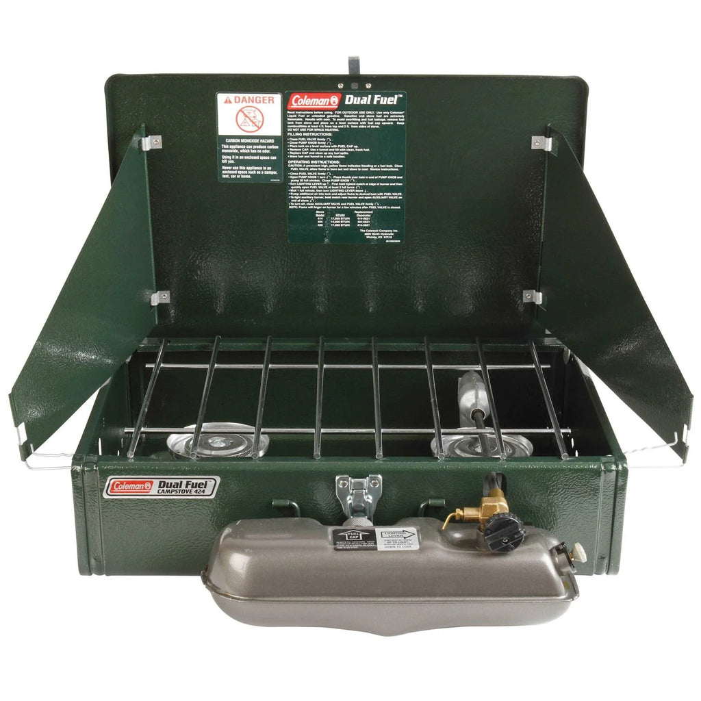 Coleman Dual Fuel 2-Burner Stove, 5 x 11 x 19 in - Guide Series