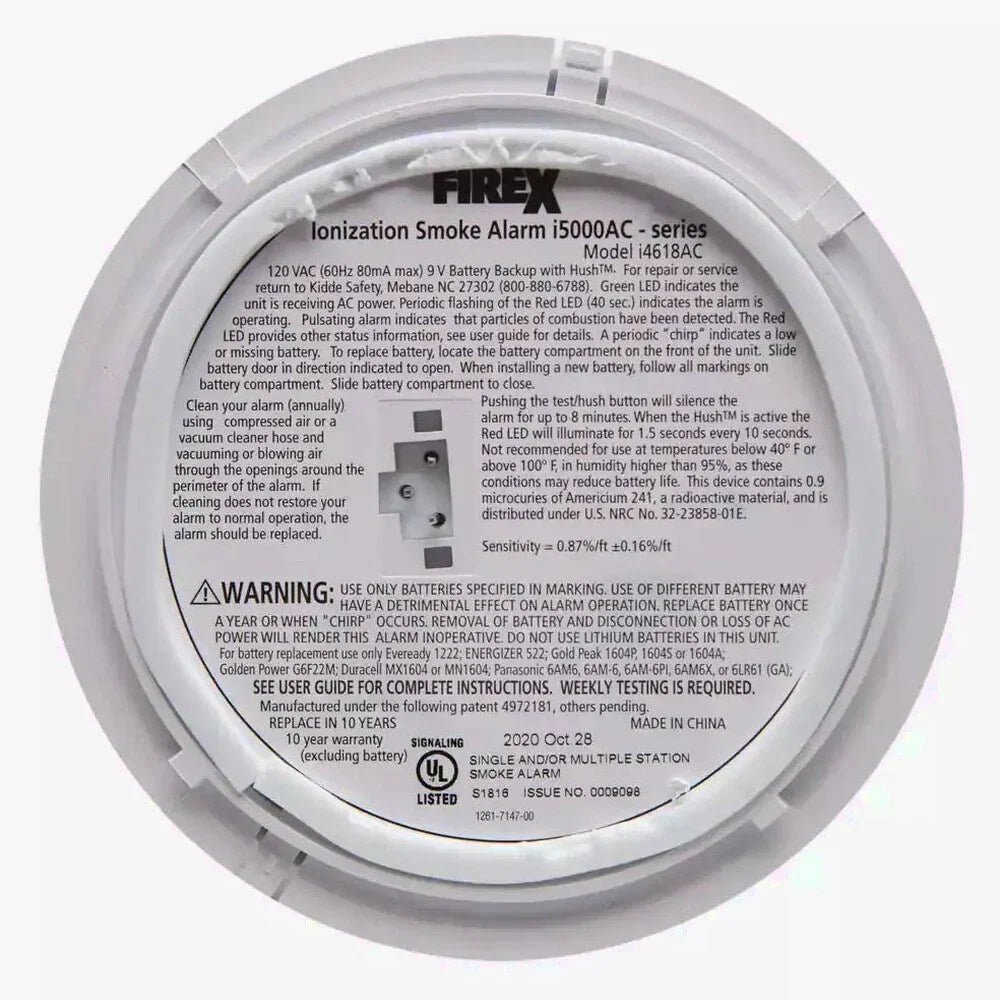 Firex Hardwired Ionization Smoke Detector 4-Pack - i4618