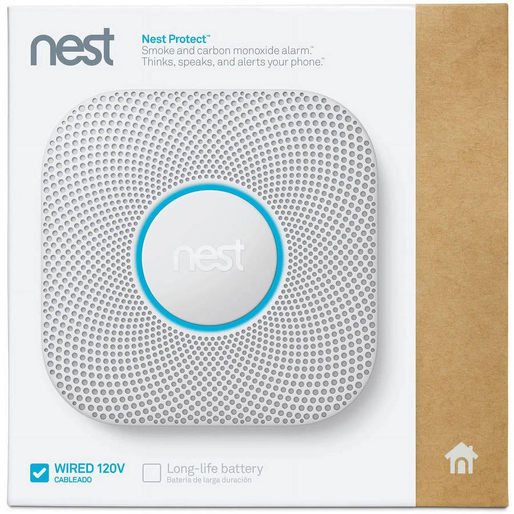 Google Nest Protect Wired Split-Spectrum Smoke And Carbon Monoxide Alarm - S3003LWES