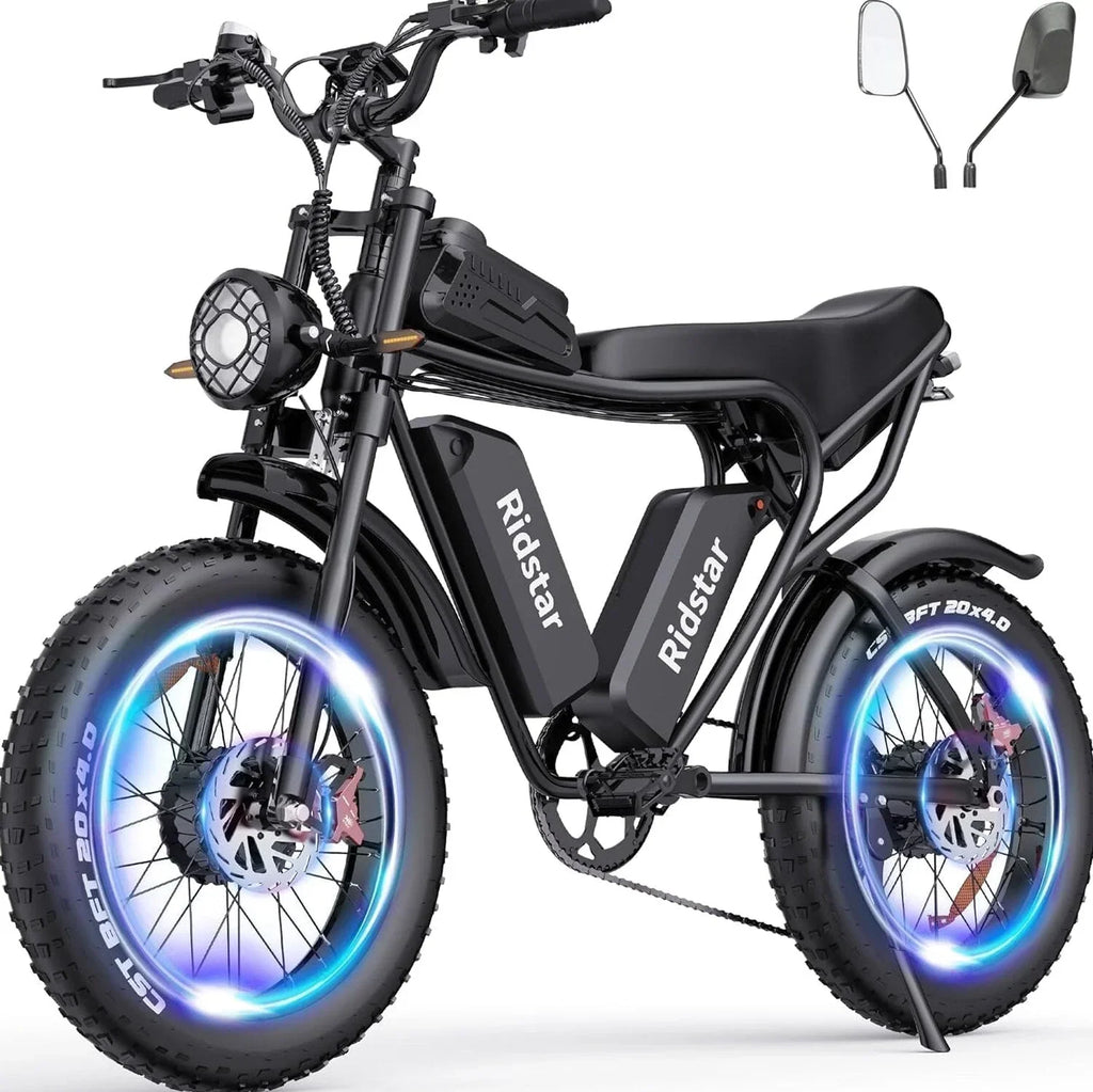 Electric Bike 2000W 52V 30-180 Miles All-Terrain Fat Tire E-Bike - Q20