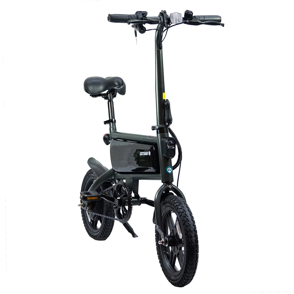 GOTRAX Folding Electric Bike For Adults And Teens, 14 inch, 250W, 15.5 mph, 15 Miles, Black - S2