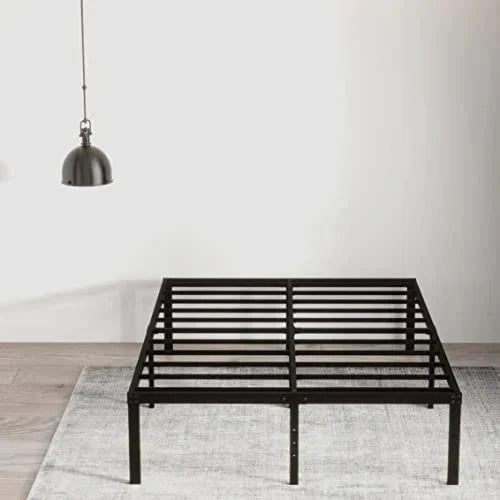 EMODA Queen Bed Frame No Box Spring Needed 18 Inch Heavy Duty Metal Tall Platform Bed Frame