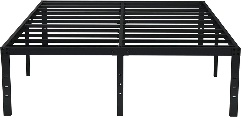 EMODA Queen Bed Frame No Box Spring Needed 18 Inch Heavy Duty Metal Tall Platform Bed Frame