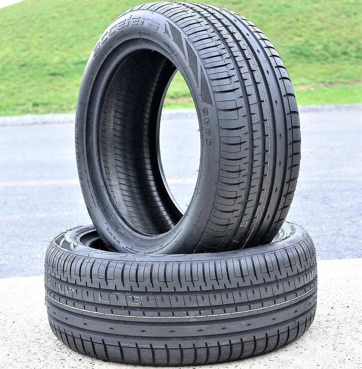 A pair of 2(2) 225/40R20 101W XL AS A/S performance tires