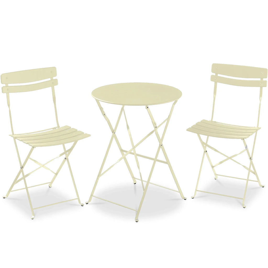 Best Choice Products 3-Piece Small Bistro Set, Folding Patio Furniture Set of 2 Chairs and Table - Black