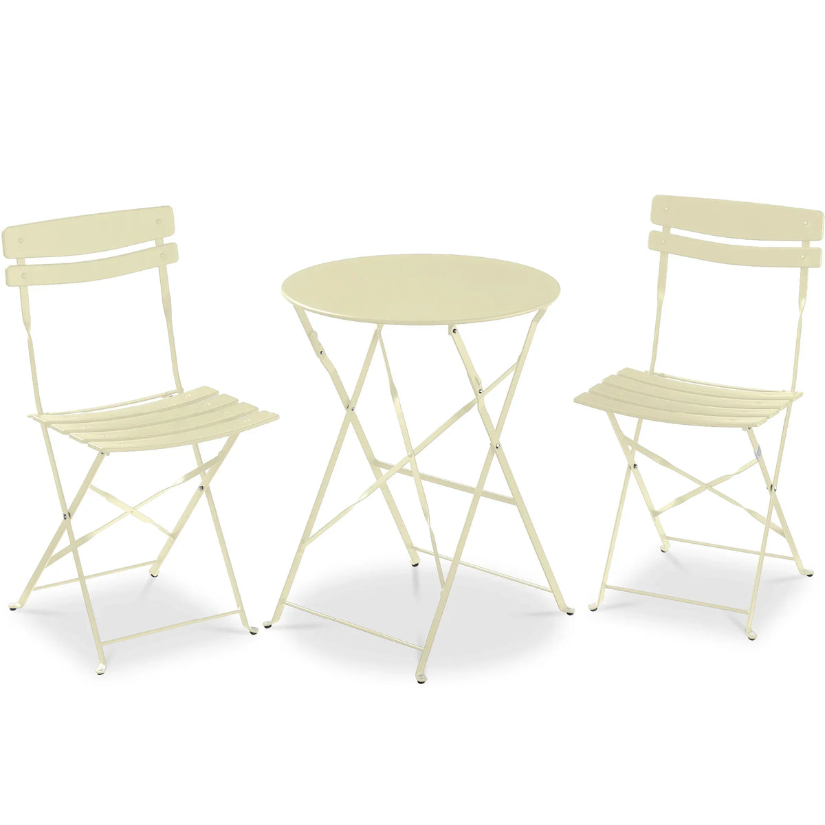 Best Choice Products 3-Piece Small Bistro Set, Folding Patio Furniture Set of 2 Chairs and Table - Black