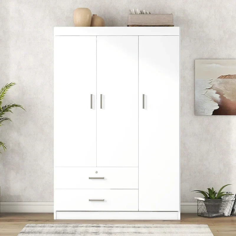 3-Door Wardrobe with 2 Drawers