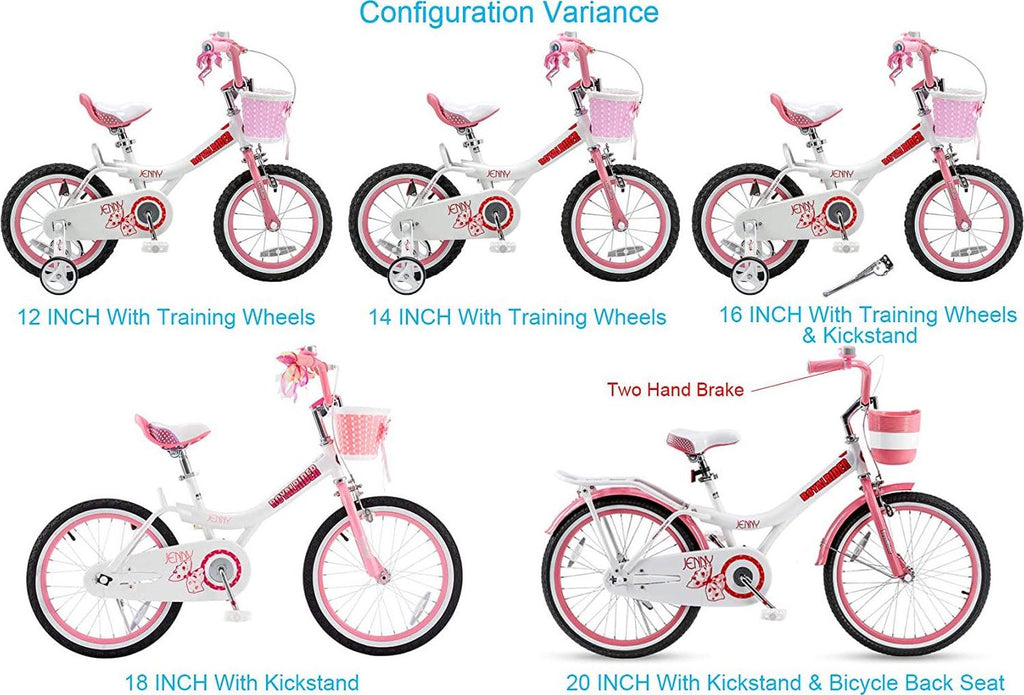 Royalbaby Jenny Princess 20 inch Girl-s Bicycle. White &amp; Pink