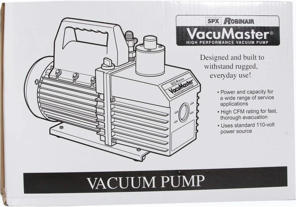 VacuMaster Economy Vacuum Pump - 2-Stage, 8 CFM, CHROME,Red/Silver