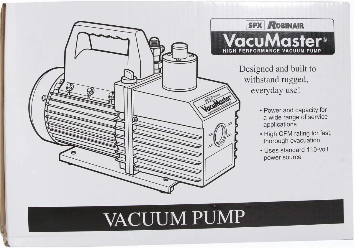 VacuMaster Economy Vacuum Pump - 2-Stage, 8 CFM, CHROME,Red/Silver