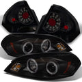 AKKON Black Smoked LED Halo Headlights And LED Tail Lights For 2006-2013 Chevy Impala And 2014-2016 Chevy Impala Limited