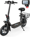 URBANMAX Electric Scooter With Seat, 450W Motor, 22 Miles Range, Black - C1
