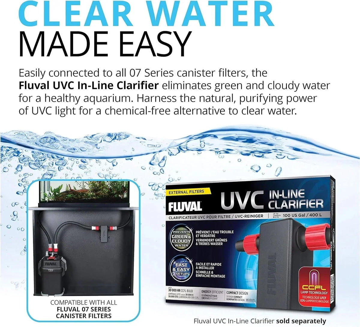 Perfomance Canister Filter - for Aquariums Up to 100 Gallons - Aquarium Canister Filter