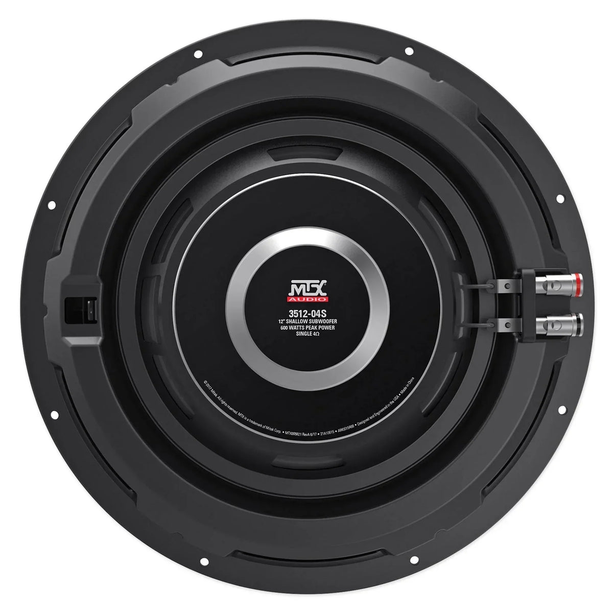 MTX Dual 3512-04S 12 in 1200W Shallow Car Subwoofers With Rockville Sealed Enclosure