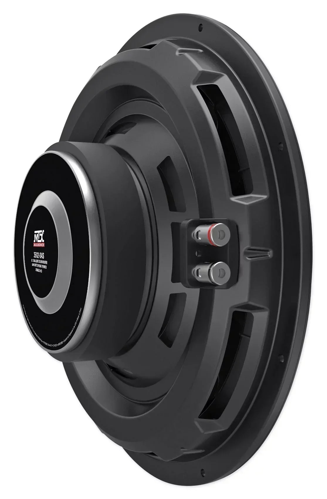 MTX Dual 3512-04S 12 in 1200W Shallow Car Subwoofers With Rockville Sealed Enclosure