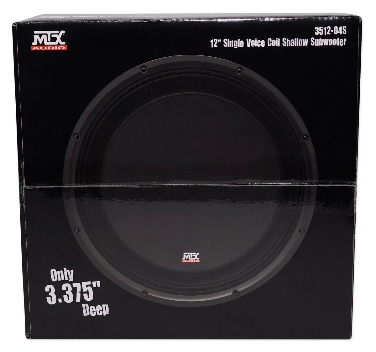 MTX Dual 3512-04S 12 in 1200W Shallow Car Subwoofers With Rockville Sealed Enclosure
