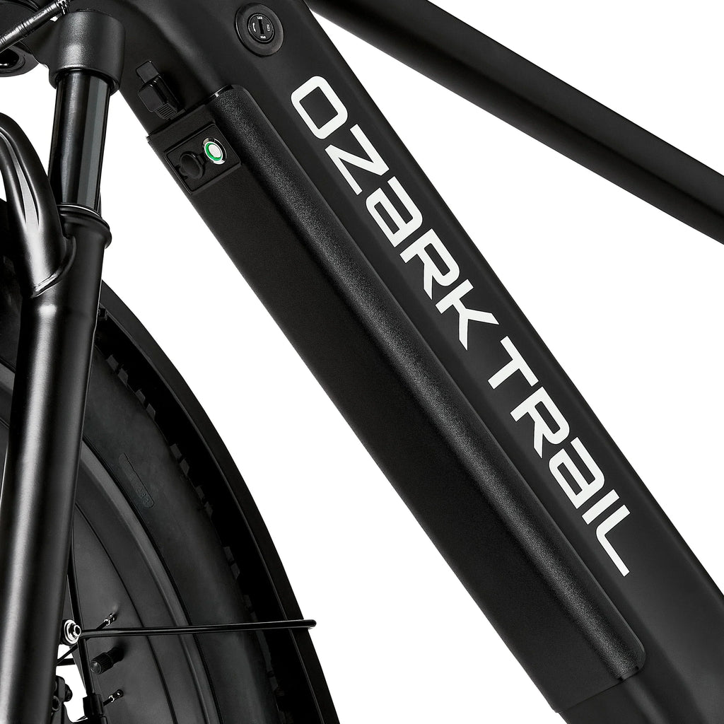 Ozark Trail Electric Fat Tire Bike, 26in, 48V, Class 2, Black, Fits Riders 5ft 2in - 6ft 1in - M.3 Ranger+