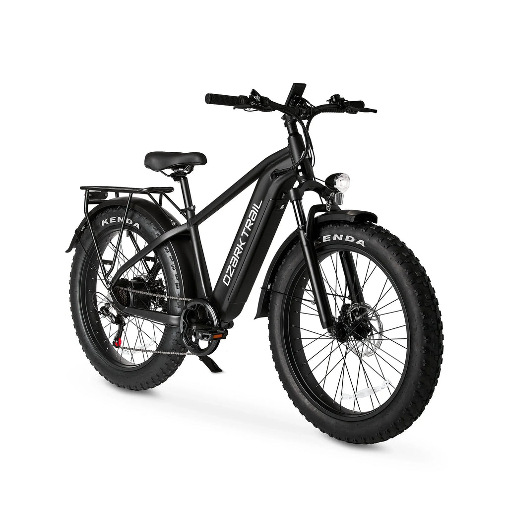 Ozark Trail Electric Fat Tire Bike, 26in, 48V, Class 2, Black, Fits Riders 5ft 2in - 6ft 1in - M.3 Ranger+