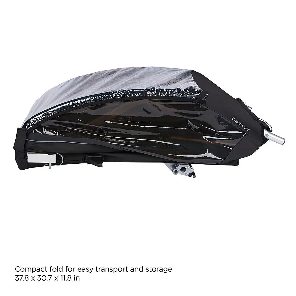 2-Seat Bicycle Trailer and Stroller – Black