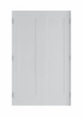 60 in x 80 in Bi-Parting Solid Core White Primed Composite Double Prehung French Door With Catch Ball Bronze Hinges