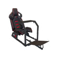 GTR Simulator GTA Racing Simulator Cockpit With Black Frame And Black/Red Pista Adjustable Leatherette Racing Seat - GTA-BLK-S107LBKRD