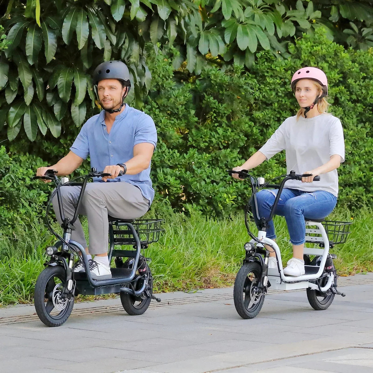 SANOPY Electric Scooter With Seat for Adults, 350W, 15 Miles, 20 Mph, 36V 5.2Ah, 14 inch Tire - Black