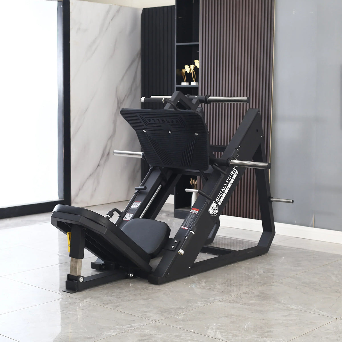 BalanceFrom Plate Loaded Adjustable Leg Press Machine With Extra Plate Storage, 1000-Pound Capacity - SF-L2
