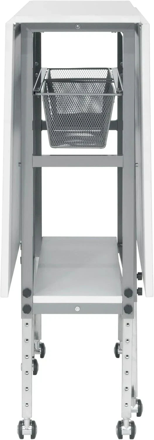 Sew Ready Hobby Cutting Table, 58.75"x36.5", White/Silver