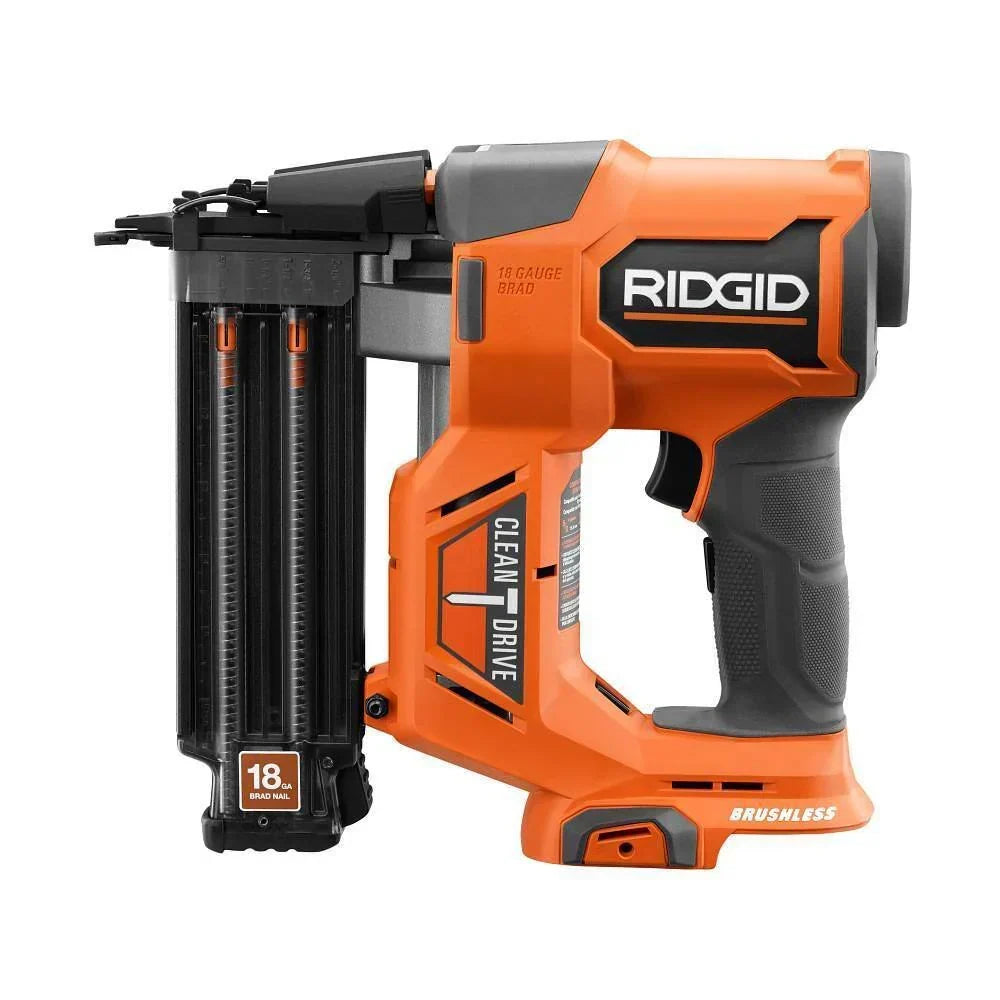 RIDGID 18V Brushless Cordless Nailer Combo Kit with Brad & Finish Nailers, Battery & Charger
