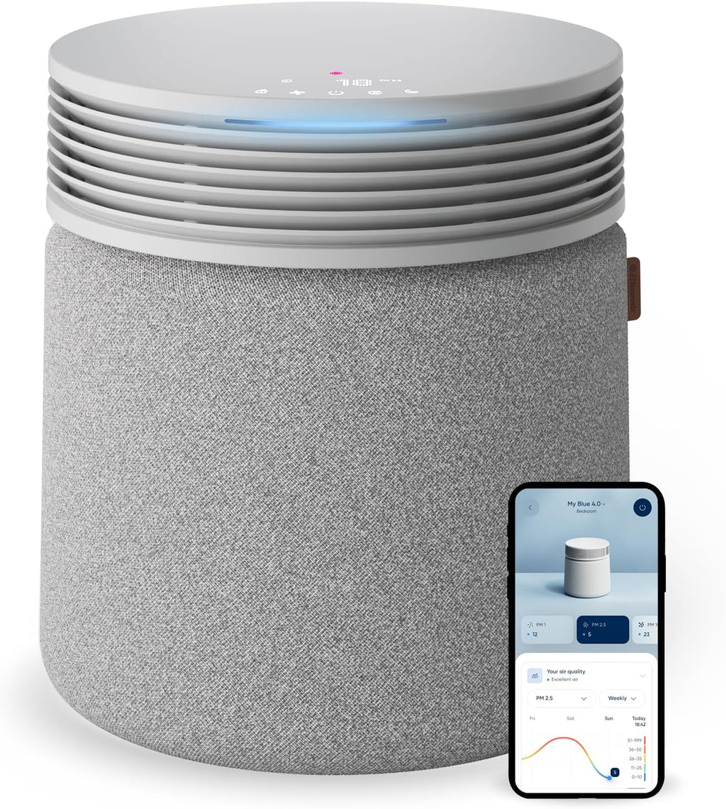 BLUEAIR Air Purifier for Large Rooms & Home - Odor Eliminating Cleans up to 3385 ft², HEPASilent, Smart WiFi, Auto Mode, Doubles as Table, Removes Dust, Smoke, Pet Hair, AHAM Verified, Blue Signature