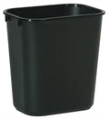 Rubbermaid Standard Series 13 qt Rectangular Wastebasket, Black